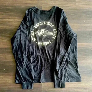 Nike Baltimore Ravens 'Inspire Change' Long Sleeve T-shirt Black Large